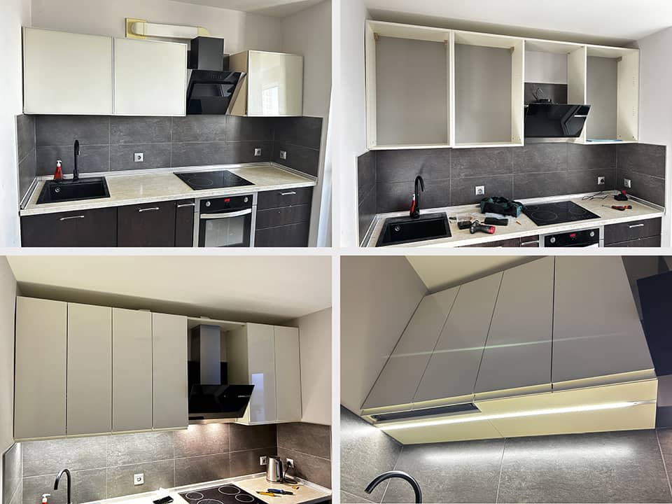 Замена кухонных фасадов Пример замены фасадов на кухне
