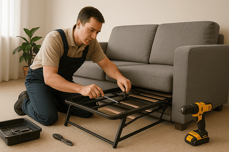 Ремонт раскладных диванов и механизмов